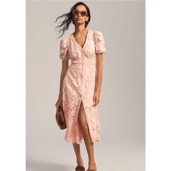 New Anthropologie Slim Lace Maxi Dress Size US 8